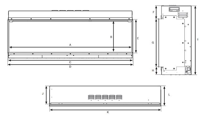 eReflex 195RW Electric Fire Diagram