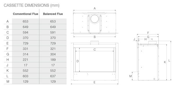Riva2 600 Designio2 Gas Fire Diagram