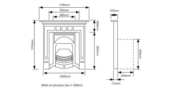 Combination Convector Fireplace Diagram
