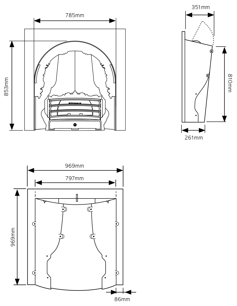 Adelaide Insert Fireplace Diagram