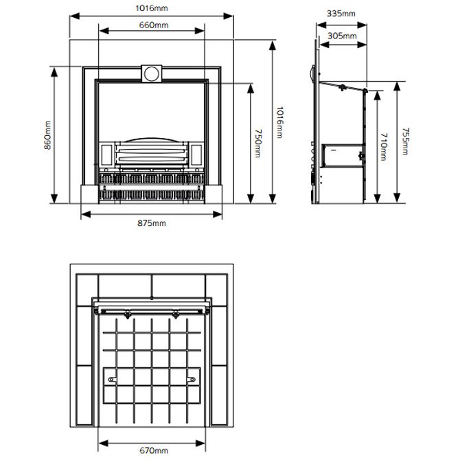 Kensington Insert Fireplace Diagram
