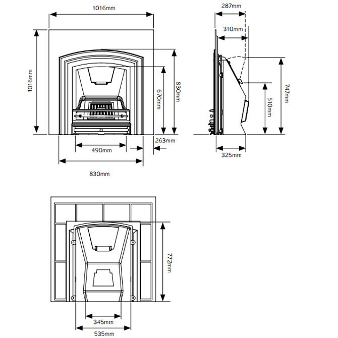 Alexandra Insert Fireplace Diagram