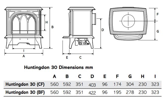 Huntingdon 30 Gas Stove Diagram