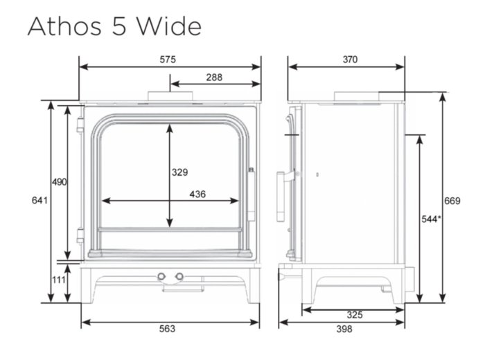 Athos 5 Wide Dimension Diagram