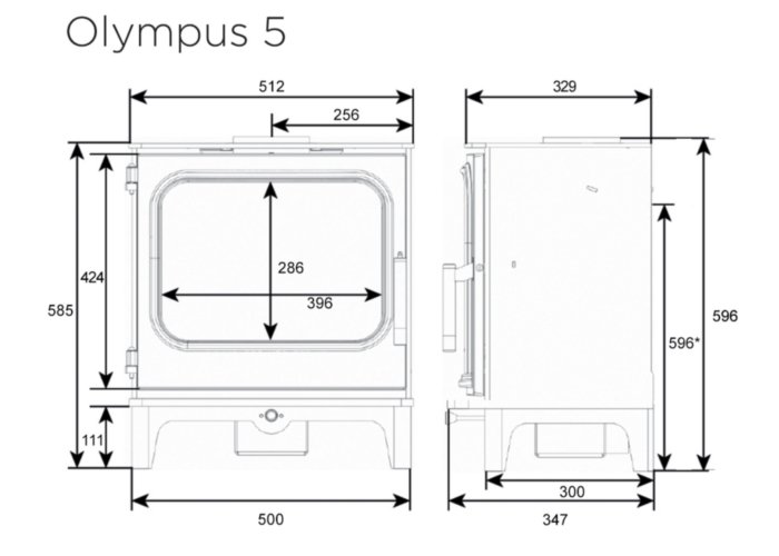 Onyx Olympus 5 Dimension Diagram