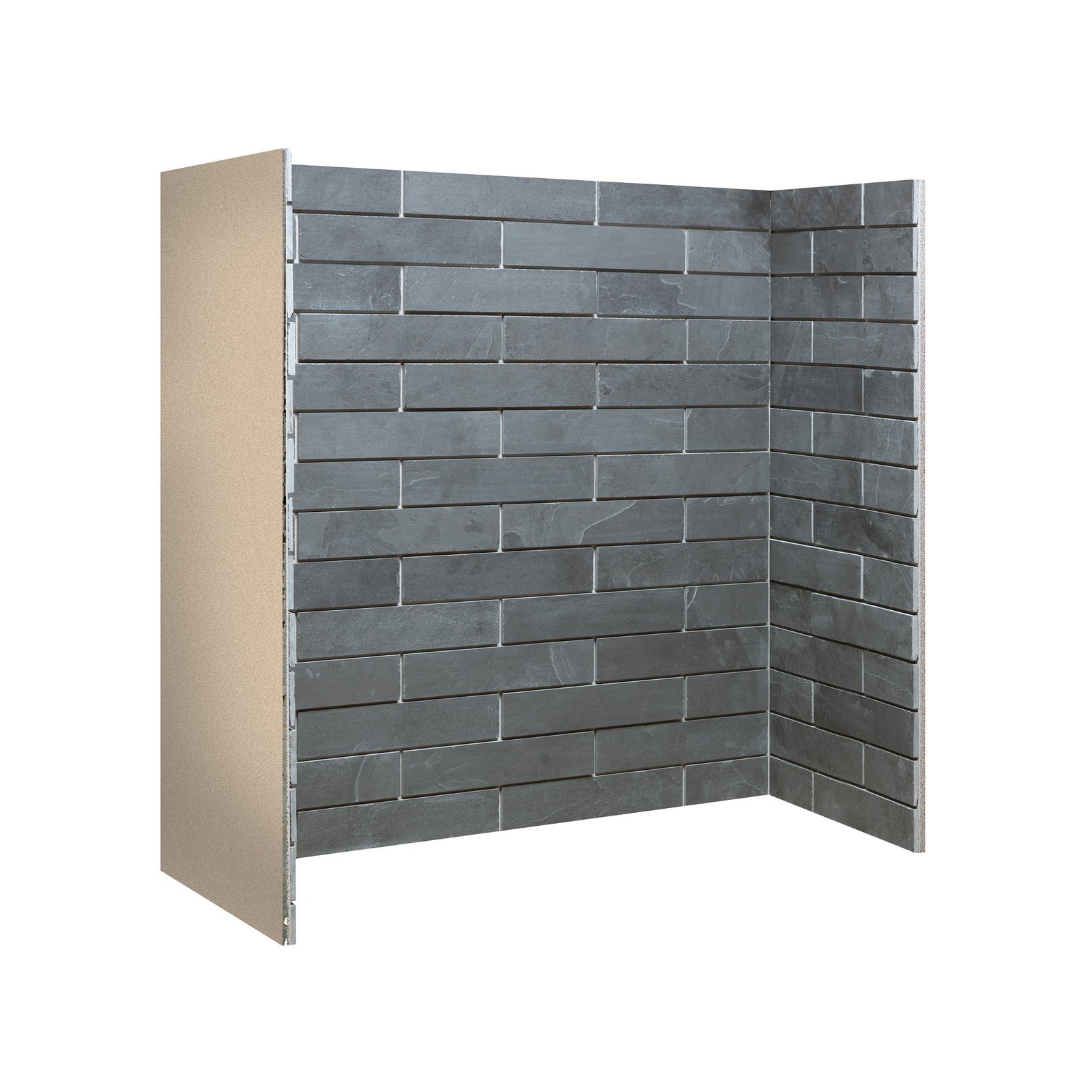 PORCELAIN SLATE BRICK BOND CHAMBER