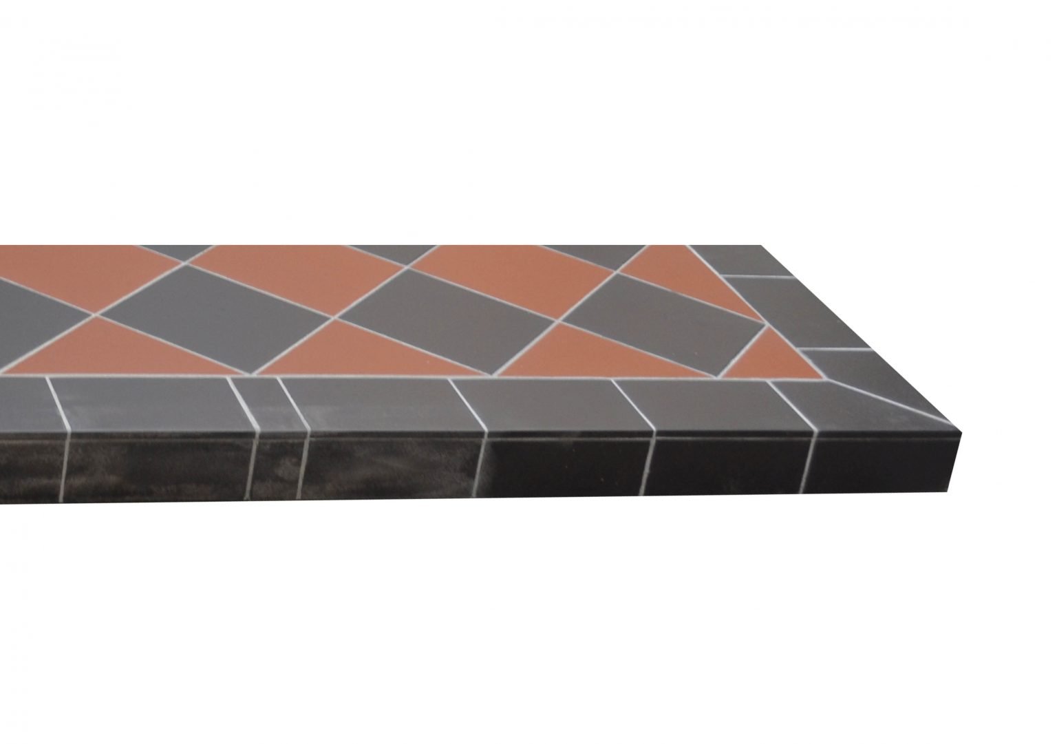 DIAMOND QUARRY BLACK/RED TILE HEARTH