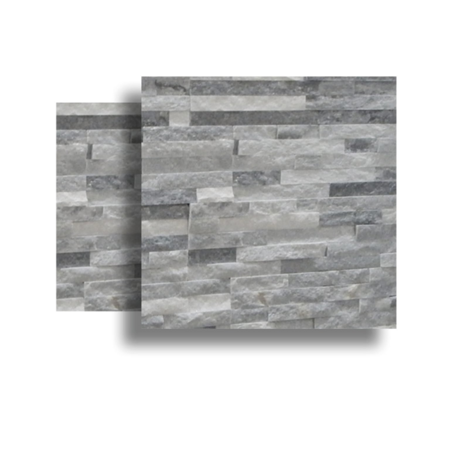 WHITE GREY SPLIT FACE TILE