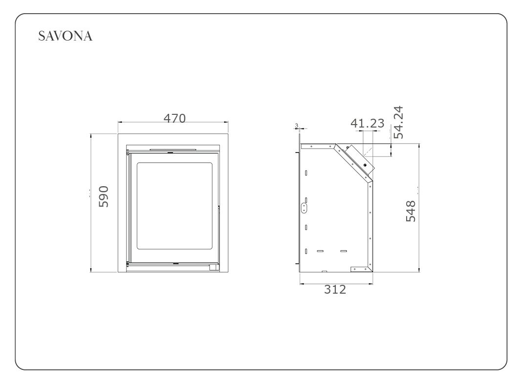 Savona Inset Stove Diagram