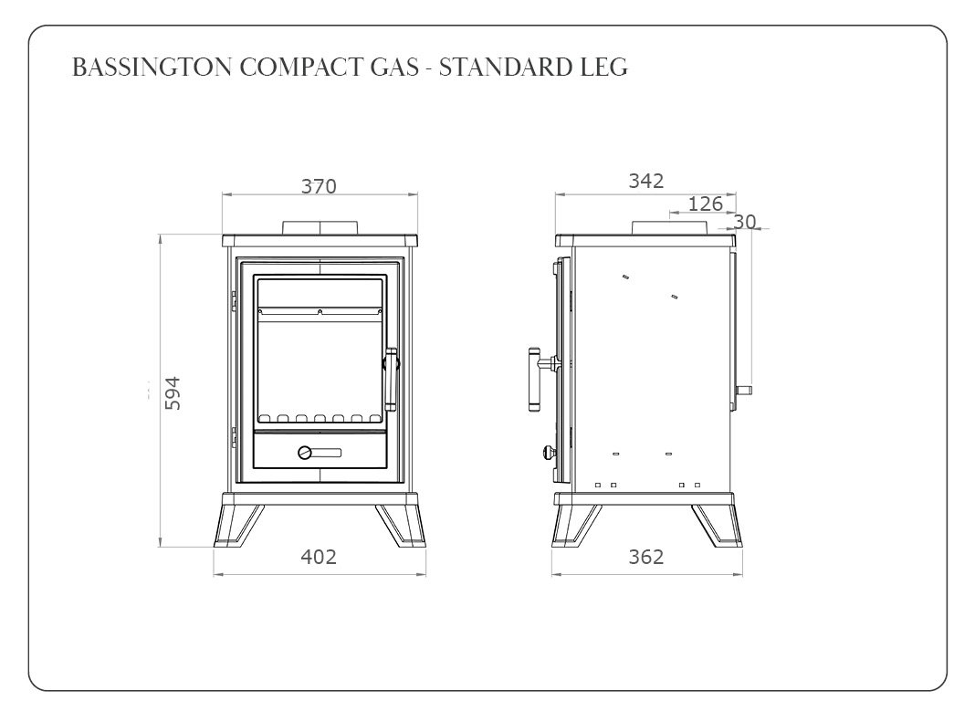 Bassington Compact Gas Stove Diagram