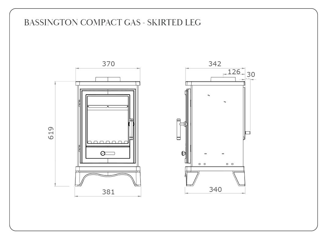 Bassington Compact Gas Stove Diagram