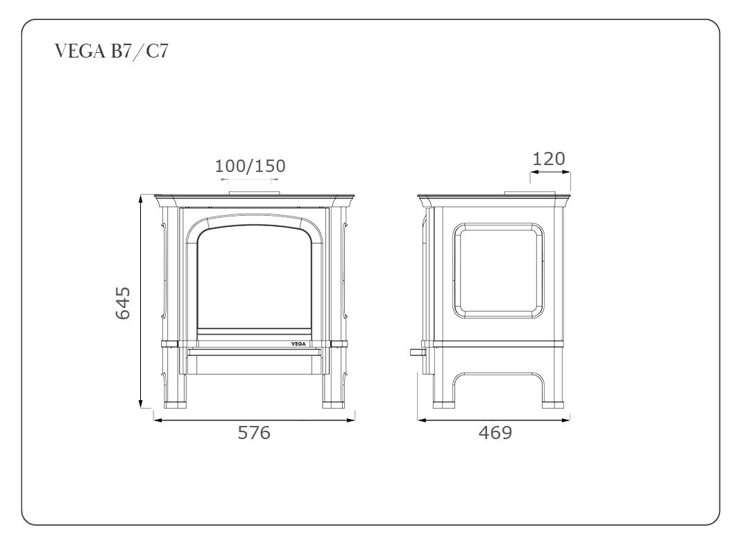 Vega B7/C7 Gas Stove Diagram