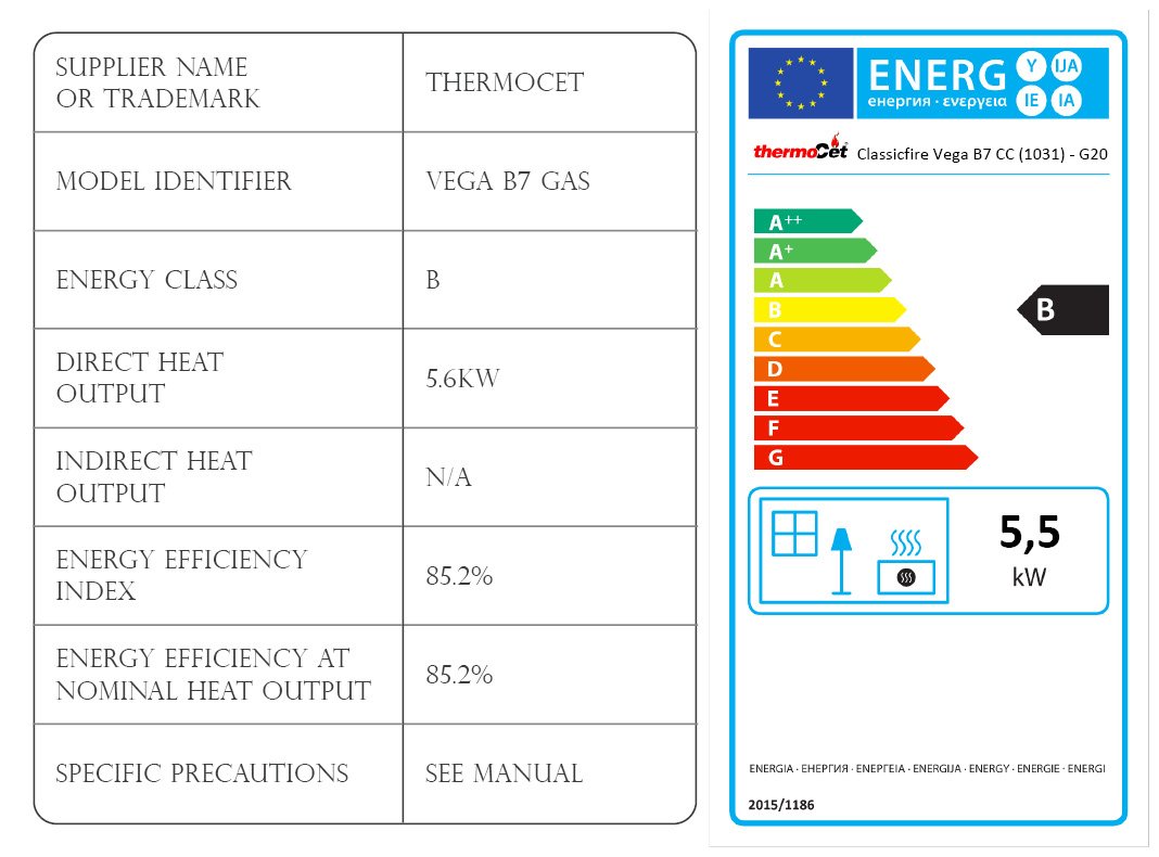 Vega B7/C7 Gas Stove Diagram