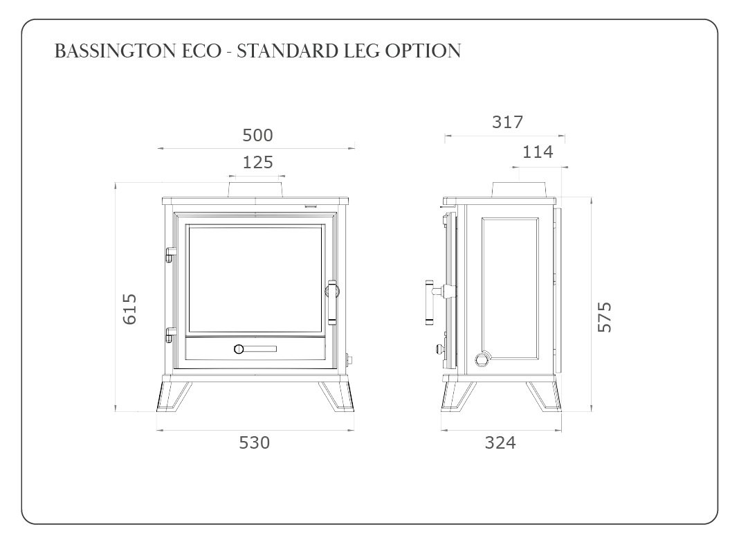 Bassington Multifuel Stove Diagram