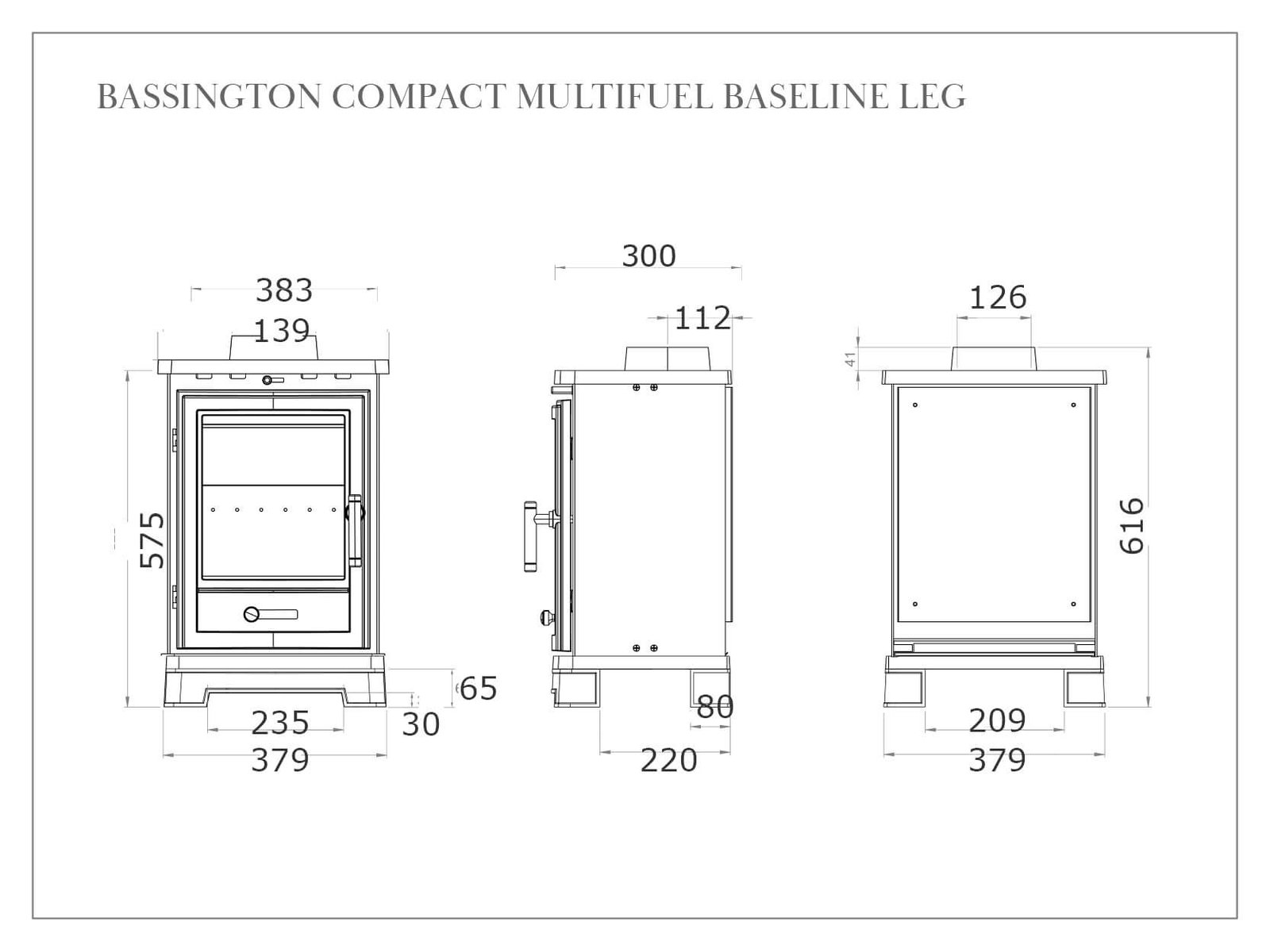 Bassington Compact Multifuel Stove Diagram